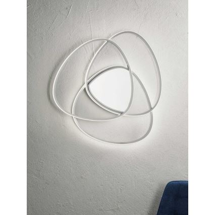 Ondaluce - Ρυθμιζόμενο LED φωτιστικό οροφής ROSE LED/60W/230V 50x54 cm ασημί