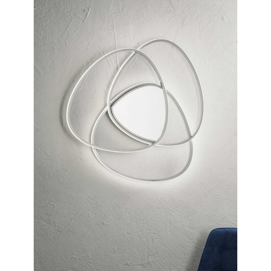 Ondaluce - Ρυθμιζόμενο LED φωτιστικό οροφής ROSE LED/60W/230V 50x54 cm ασημί