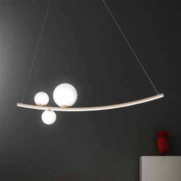 Ondaluce - Ρυθμιζόμενο LED κρεμαστό φωτιστικό με καλώδιο ALTALENA LED/48W/230V χρυσό/λευκό