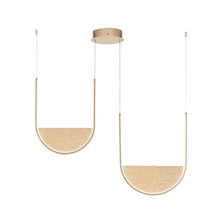 Ondaluce - Ρυθμιζόμενο LED κρεμαστό φωτιστικό με καλώδιο LOTUS LED/55W/230V, χρυσό