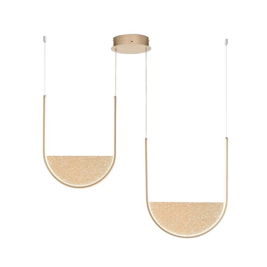 Ondaluce - Ρυθμιζόμενο LED κρεμαστό φωτιστικό με καλώδιο LOTUS LED/55W/230V, χρυσό