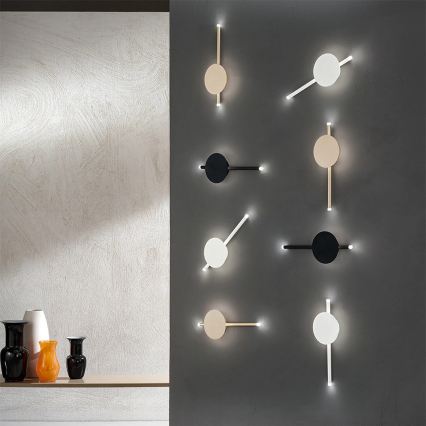 Ondaluce - Ρυθμιζόμενο επιτοίχιο φωτιστικό JAMES LED/16W/230V, χρυσό