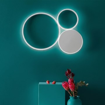 Ondaluce - Ρυθμιζόμενο επιτοίχιο φωτιστικό LED POIS LED/42W/230V ασημί