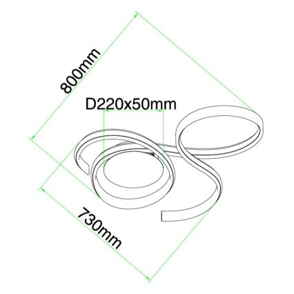 Ondaluce - Ρυθμιζόμενο επιτοίχιο φωτιστικό LED TWIST LED/57W/230V λευκό