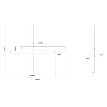 Ondaluce - Ρυθμιζόμενο επιτοίχιο φωτιστικό MOVIDA LED/20W/230V χρυσό