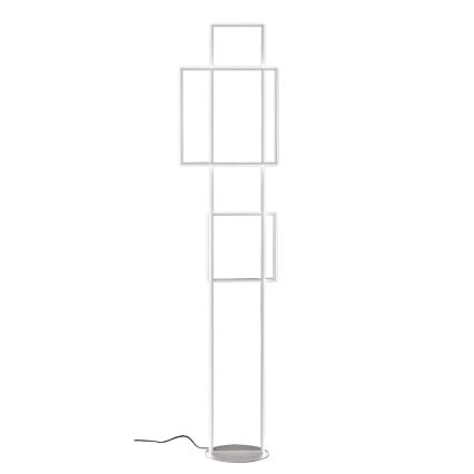 Ondaluce - Ρυθμιζόμενο επιδαπέδιο φωτιστικό LED DOWEL LED/77W/230V 166 cm ασημί