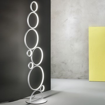 Ondaluce - Ρυθμιζόμενο επιδαπέδιο φωτιστικό LED POIS LED/52W/230V, ασημί