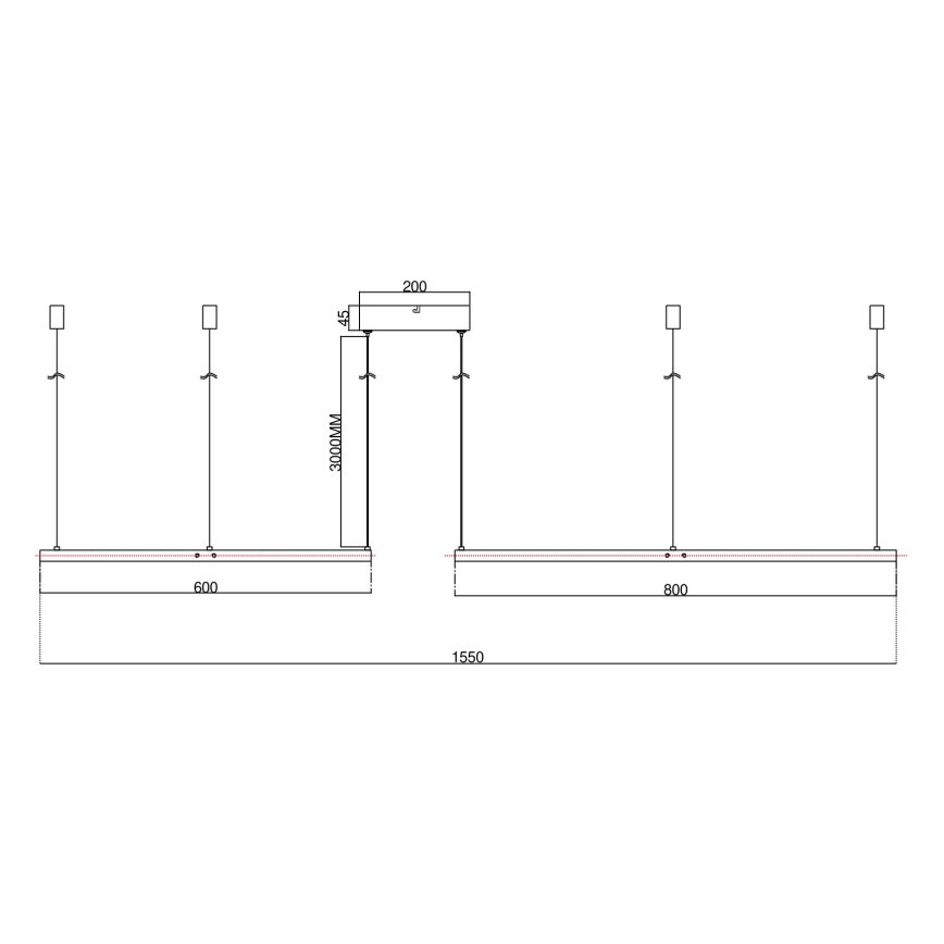 Ondaluce - Ρυθμιζόμενο κρεμαστό φωτιστικό LED σε καλώδιο SOEL LED/28W/230V + LED/38W 3000/4000K διάμ. 80/60 cm λευκό