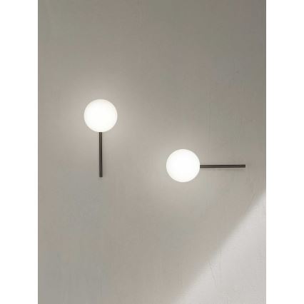 Ondaluce - Επιτοίχιο φωτιστικό JEWEL 1xE14/10W/230V καπνιστό μαύρο