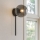 Ondaluce - Επιτοίχιο φωτιστικό JEWEL 1xE14/10W/230V μαύρο/καπνιστό μαύρο