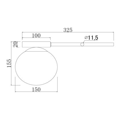 Ondaluce - Επιτοίχιο φωτιστικό JEWEL 1xE14/10W/230V μαύρο/καπνιστό μαύρο