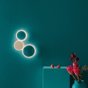 Ondaluce - Επιτοίχιο φωτιστικό LED POIS LED/20W/230V χρυσό