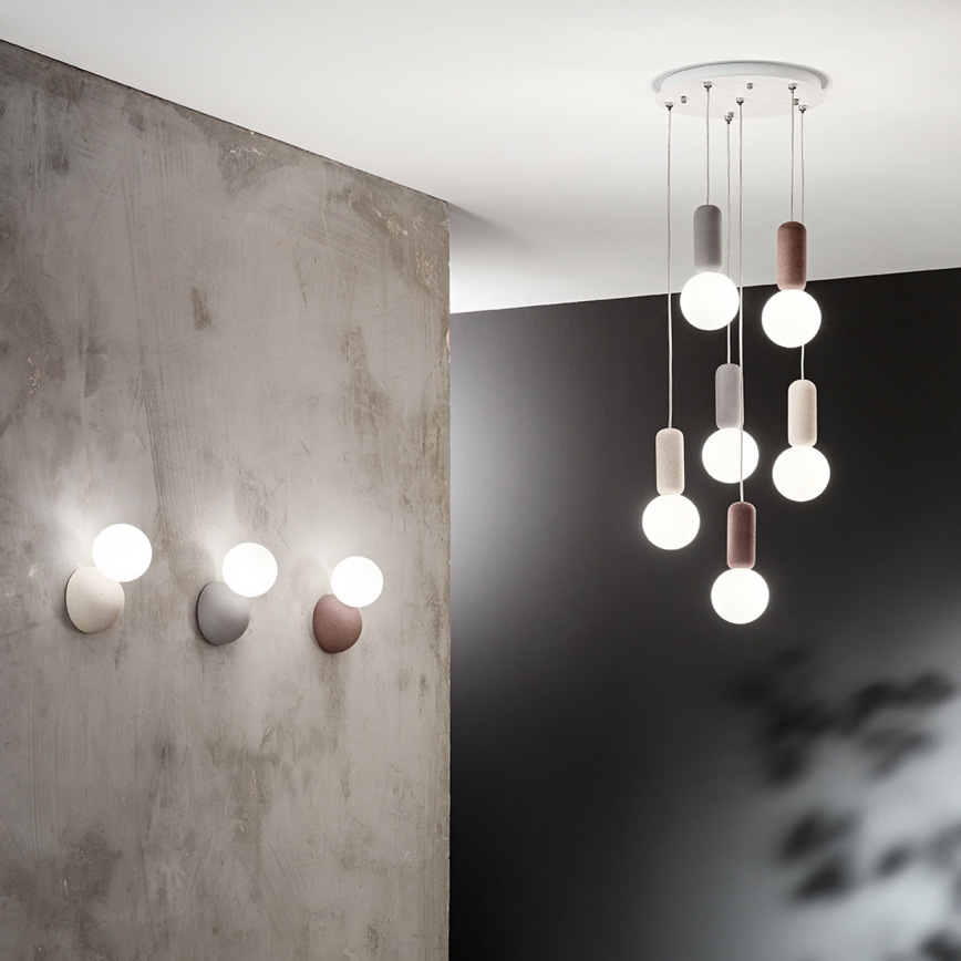 Ondaluce - Επιτοίχιο φωτιστικό ROCK 1xG9/7W/230V λευκό