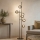 Ondaluce - Επιδαπέδιο φωτιστικό JEWEL 6xE14/10W/230V 166 εκ. μαύρο/καπνιστό μαύρο
