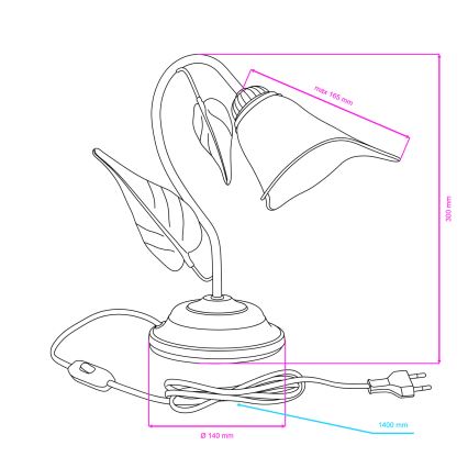 ONLI - Eπιτραπέζια λάμπα MIRANDA 1xE14/6W/230V