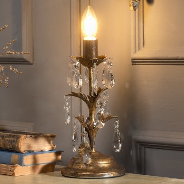 ONLI - Eπιτραπέζια λάμπα TERESA 1xE14/6W/230V μπρονζέ