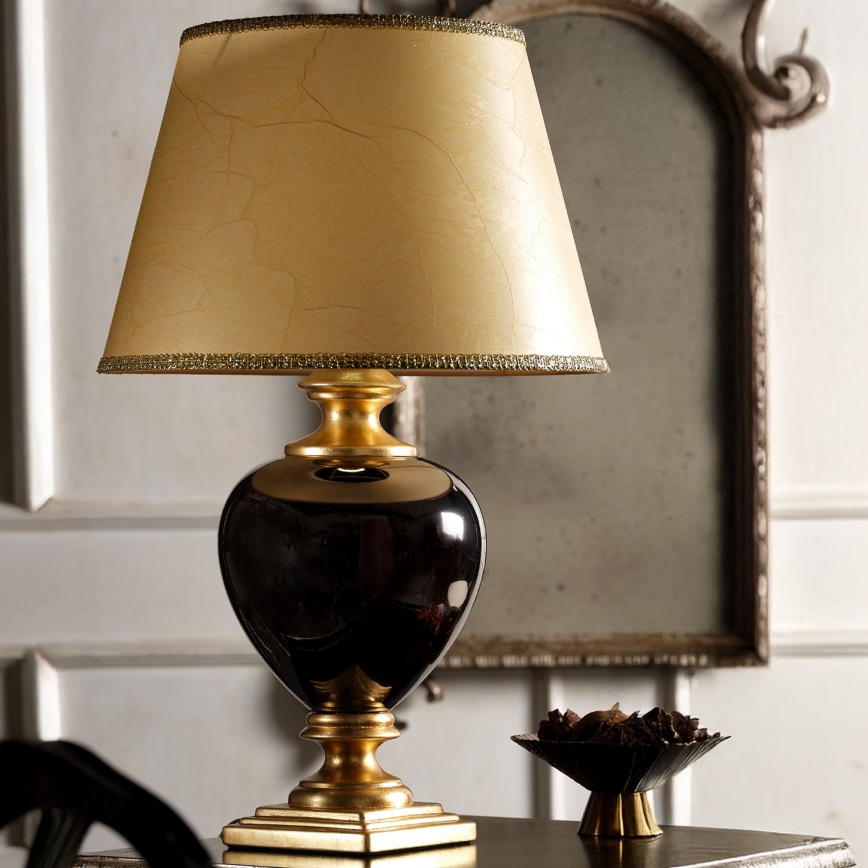 ONLI - Eπιτραπέζιο φωτιστικό AMADEUS 1xE27/15W/230V 72 cm μαύρο/χρυσό