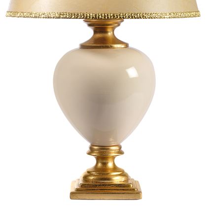 ONLI - Eπιτραπέζιο φωτιστικό AMADEUS 1xE27/15W/230V 72 cm μπεζ/χρυσό