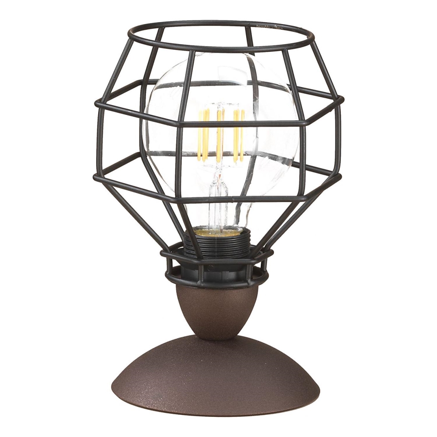 ONLI - Eπιτραπέζιο φωτιστικό ΑΡΑΧΝΗ 1xE27/15W/230V 23 cm μαύρο/καφέ