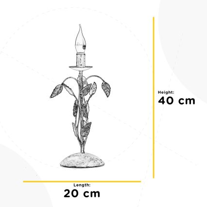 ONLI - Eπιτραπέζιο φωτιστικό COLLANA 1xE14/6W/230V 40 cm λευκό