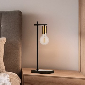 ONLI - Eπιτραπέζιο φωτιστικό CROSS 1xE27/22W/230V μαύρο/ορείχαλκος