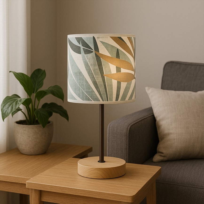 ONLI - Eπιτραπέζιο φωτιστικό FLORA 1xE27/22W/230V 28 cm πράσινο/χρυσό