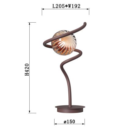 ONLI - Eπιτραπέζιο φωτιστικό FRIDA 1xG9/10W/230V 42 cm χαλκός