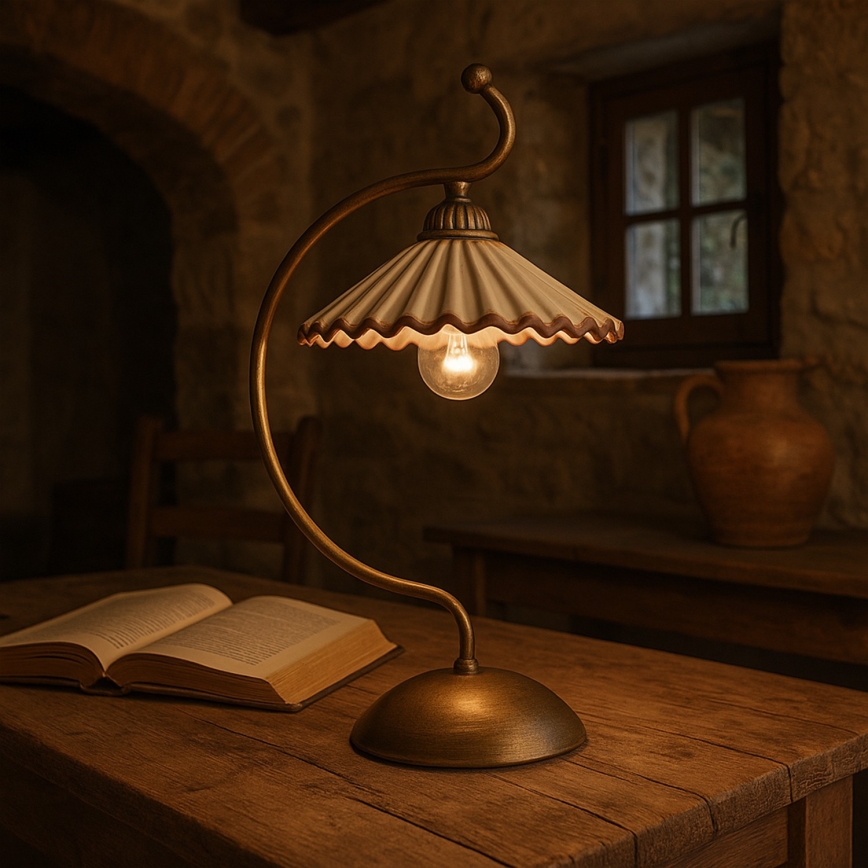 ONLI - Eπιτραπέζιο φωτιστικό ROSINA 1xE14/6W/230V μπρονζέ