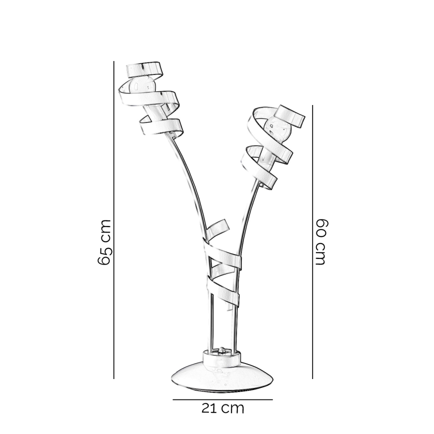 ONLI - Eπιτραπέζιο φωτιστικό ZOE 2xE14/6W/230V 65 cm λευκό