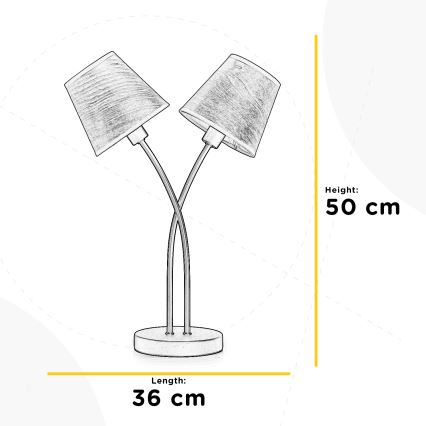 ONLI - Eπιτραπέζια λάμπα ASIA 2xE14/6W/230V 50 cm