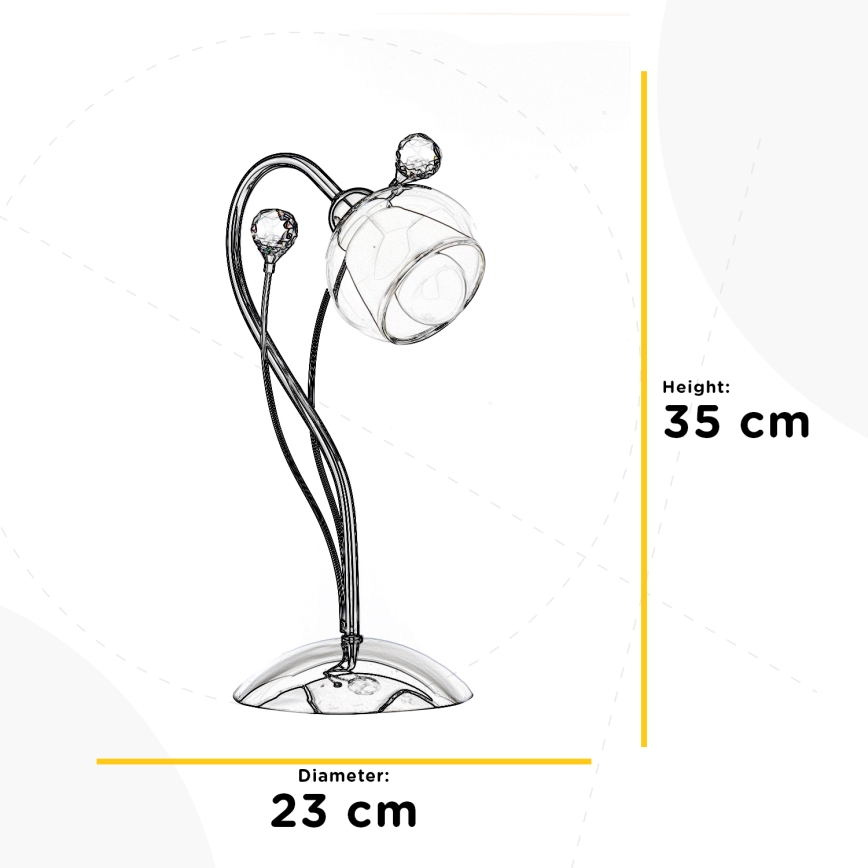 ONLI - Eπιτραπέζια λάμπα DIAMANTE 1xE14/6W/230V 35 cm