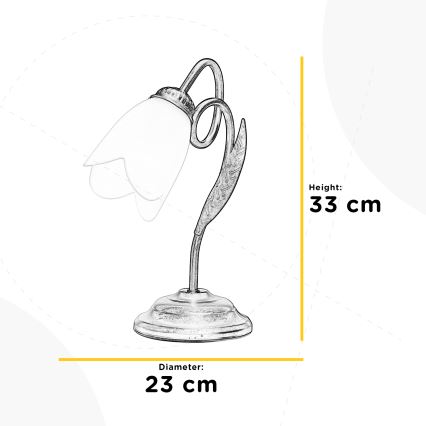 ONLI - Eπιτραπέζια λάμπα DOPPIO GIRO 1xE14/6W/230V μπρονζέ