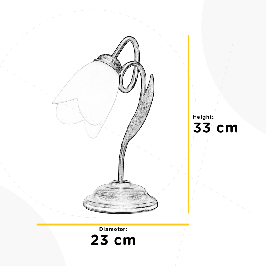 ONLI - Eπιτραπέζια λάμπα DOPPIO GIRO 1xE14/6W/230V μπρονζέ