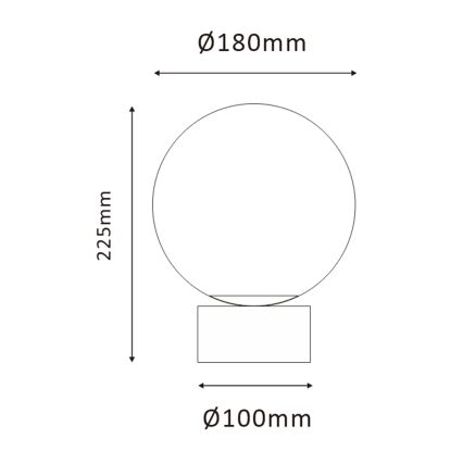 ONLI - Eπιτραπέζια λάμπα JANET 1xE14/6W/230V διάμετρος 20 cm