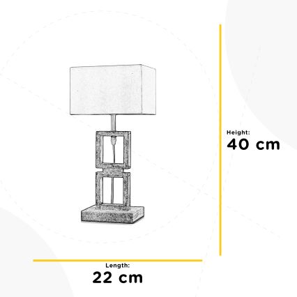 ONLI - Eπιτραπέζια λάμπα KISAR 1xE27/22W/230V