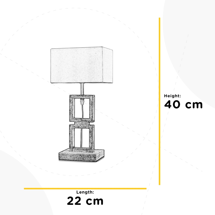 ONLI - Eπιτραπέζια λάμπα KISAR 1xE27/22W/230V