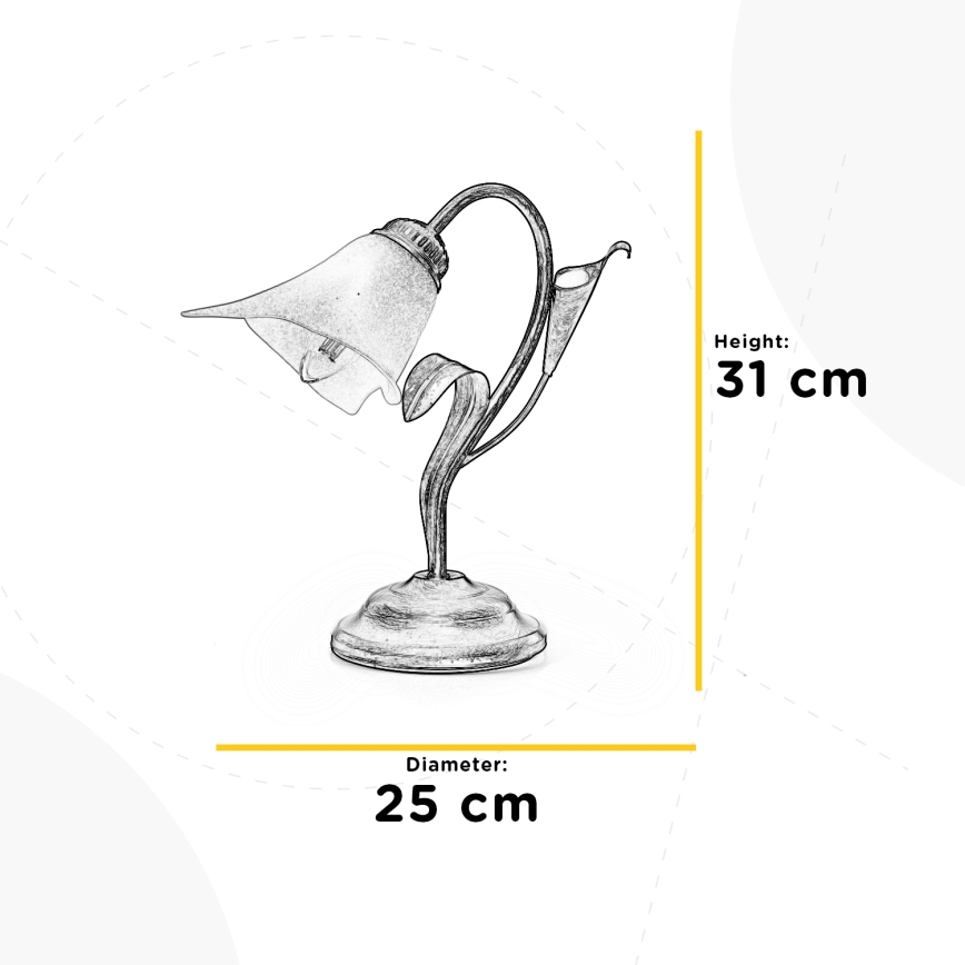 ONLI - Eπιτραπέζια λάμπα LUCREZIA 1xE14/6W/230V κρεμ