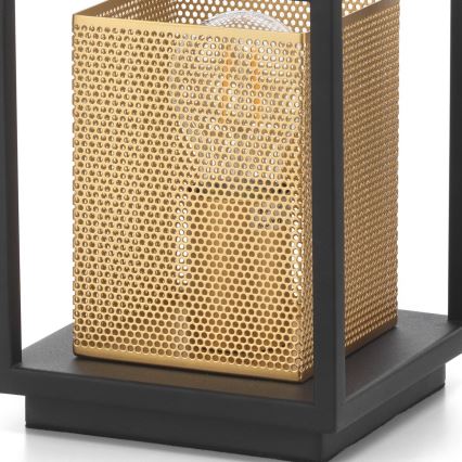 ONLI - Eπιτραπέζια λάμπα MALIK 1xE27/22W/230V 29 cm χρυσαφί/μαύρο