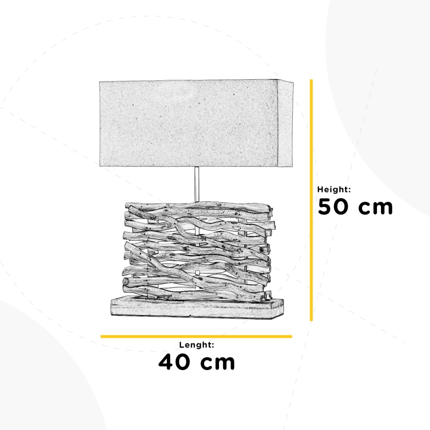 ONLI - Eπιτραπέζια λάμπα MARICA 1xE27/22W/230V 50 cm