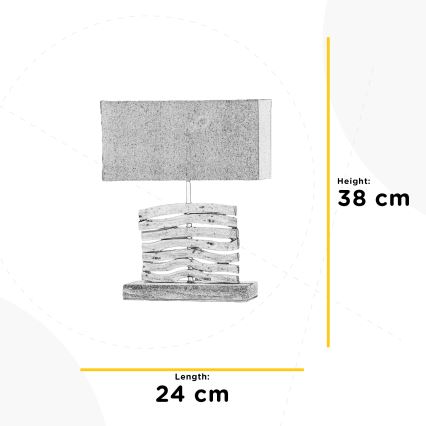 ONLI - Eπιτραπέζια λάμπα MARICA 1xE27/22W/230V μπεζ 38 cm