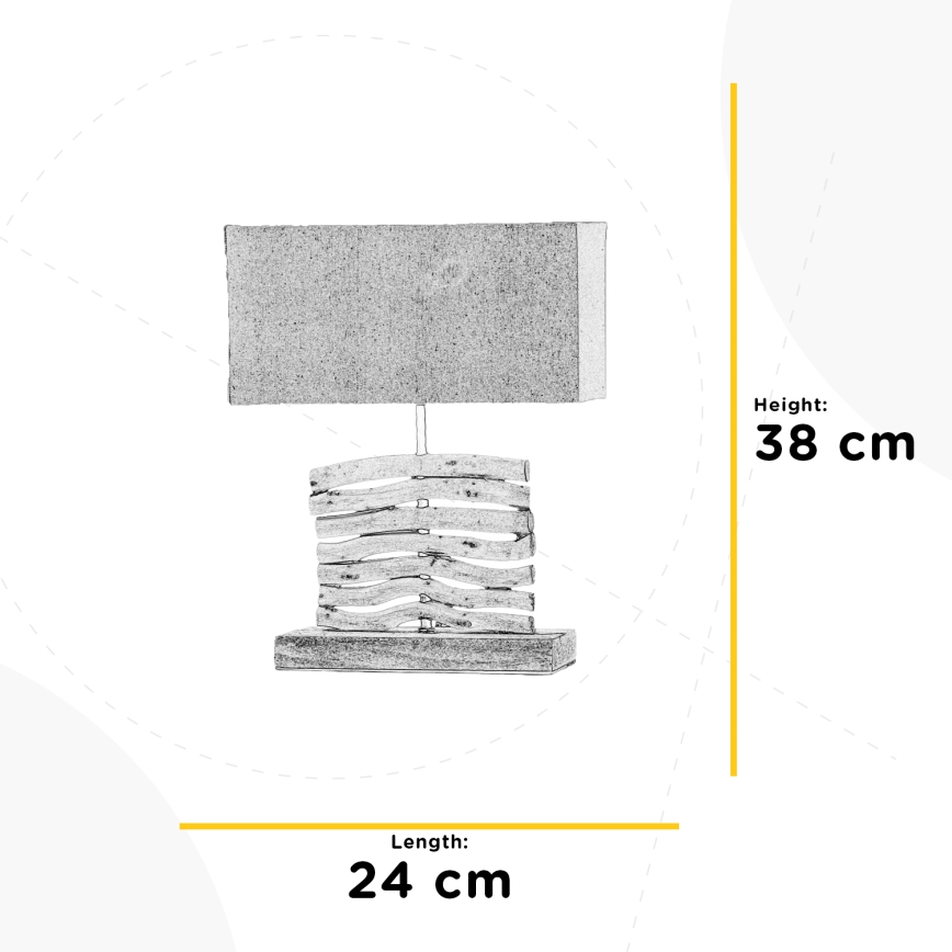 ONLI - Eπιτραπέζια λάμπα MARICA 1xE27/22W/230V μπεζ 38 cm