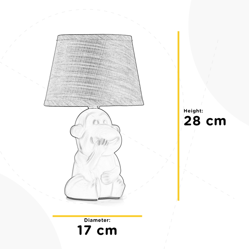 ONLI - Eπιτραπέζια λάμπα MONKEY 1xE14/6W/230V ροζ