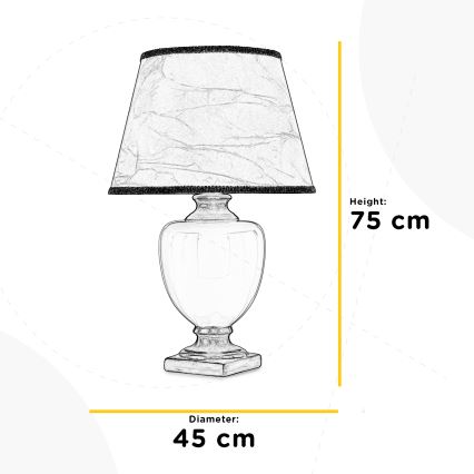 ONLI - Eπιτραπέζια λάμπα MOZART 1xE27/22W/230V μπεζ/χρυσαφί 75 cm