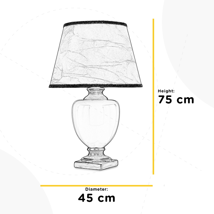 ONLI - Eπιτραπέζια λάμπα MOZART 1xE27/22W/230V μπεζ/χρυσαφί 75 cm