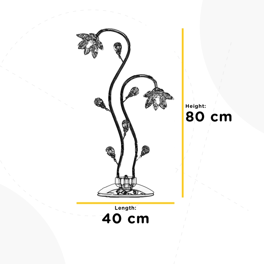 ONLI - Eπιτραπέζια λάμπα NINFEA 2xG9/6W/230V 80 cm
