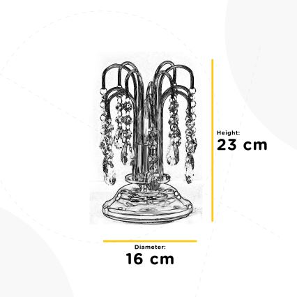 ONLI - Eπιτραπέζια λάμπα PIOGGIA 1xE14/6W/230V χρυσαφί