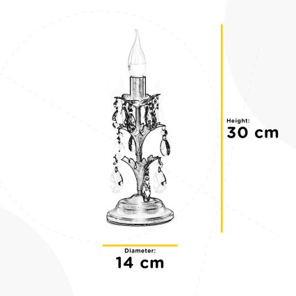 ONLI - Eπιτραπέζια λάμπα TERESA 1xE14/6W/230V λευκό