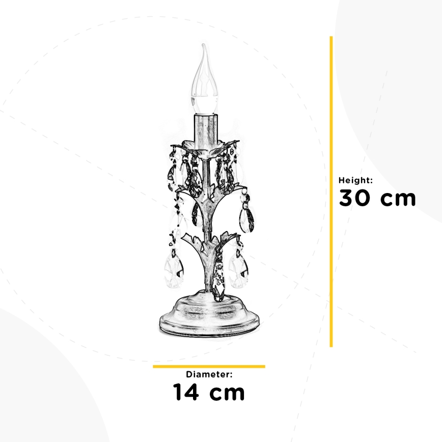 ONLI - Eπιτραπέζια λάμπα TERESA 1xE14/6W/230V λευκό