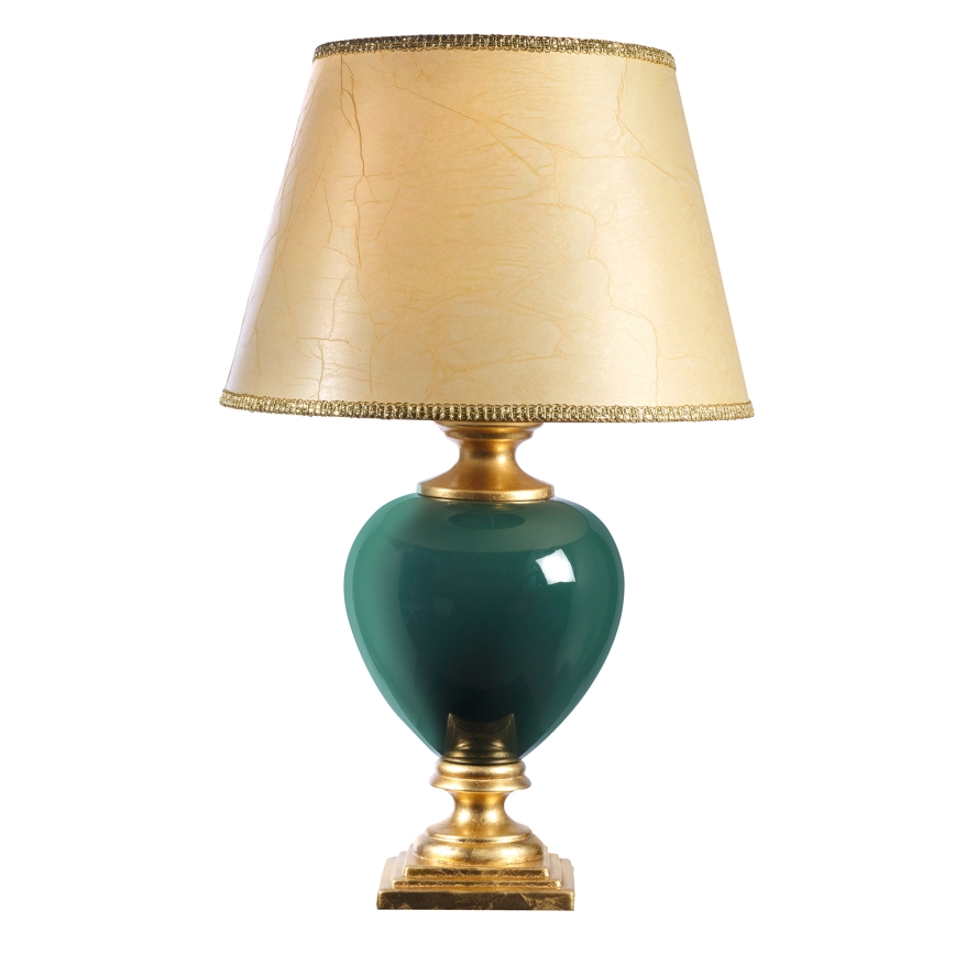 ONLI - Eπιτραπέζιο φωτιστικό AMADEUS 1xE27/15W/230V 72 cm πράσινο/χρυσό