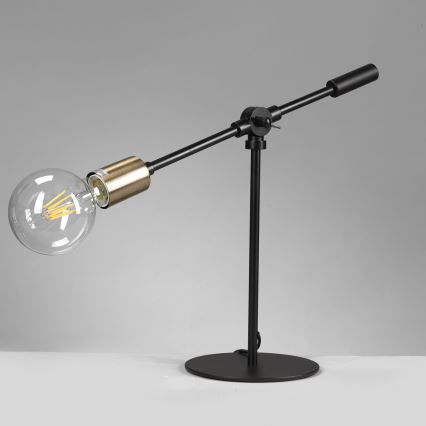 ONLI - Eπιτραπέζιο φωτιστικό ASTE 1xE27/15W/230V 45 cm μαύρο/χρυσό
